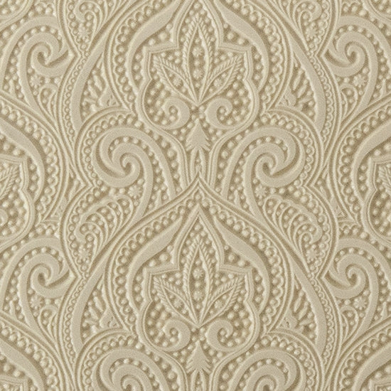 Texture Tile - Henna Symmetry. Beige Texture Tiles are flexible, washable and can be used with any soft clay. Spritz with CoolSlip or dust on Dry Powder Release for stick-free impressions when using metal clay and polymer clay.