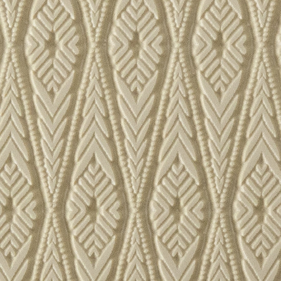 Texture Tile - Bohemian Rug. Beige Texture Tiles are flexible, washable and can be used with any soft clay. Spritz with CoolSlip or dust on Dry Powder Release for stick-free impressions when using metal clay and polymer clay.