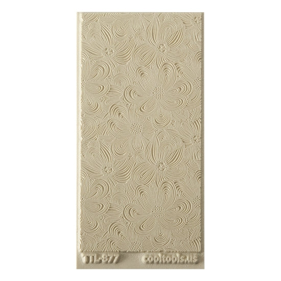 Texture Tile - Whimsy Lines. Beige Texture Tiles are flexible, washable and can be used with any soft clay. Spritz with CoolSlip or dust on Dry Powder Release for stick-free impressions when using metal clay and polymer clay.