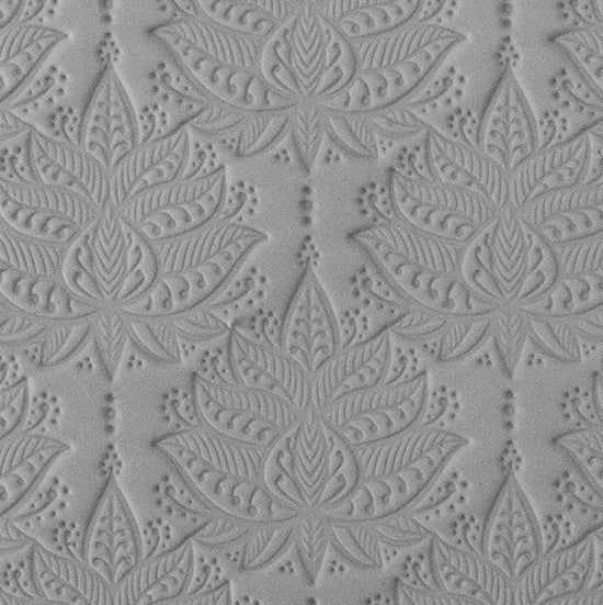 Texture Tile - Henna Blooms sample rolled into clay