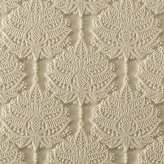 Texture Tile - Henna Blooms. Beige Texture Tiles are flexible, washable and can be used with any soft clay. Spritz with CoolSlip or dust on Dry Powder Release for stick-free impressions when using metal clay and polymer clay.