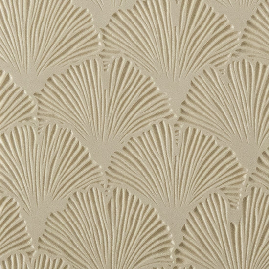 Texture Tile - Gingko Strokes. Beige Texture Tiles are flexible, washable and can be used with any soft clay. Spritz with CoolSlip or dust on Dry Powder Release for stick-free impressions when using metal clay and polymer clay.