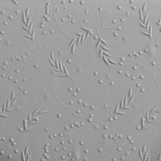 Texture Tile - Berry Branches Embossed sample rolled into clay