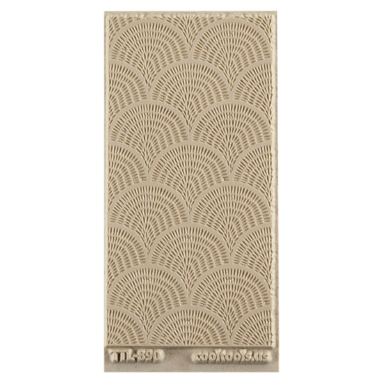 Texture Tile - Abstract Sunrise Embossed. Beige Texture Tiles are flexible, washable and can be used with any soft clay. Spritz with CoolSlip or dust on Dry Powder Release for stick-free impressions when using metal clay and polymer clay.