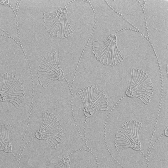 Texture Tile - Dotted Vines Embossed sample rolled into clay