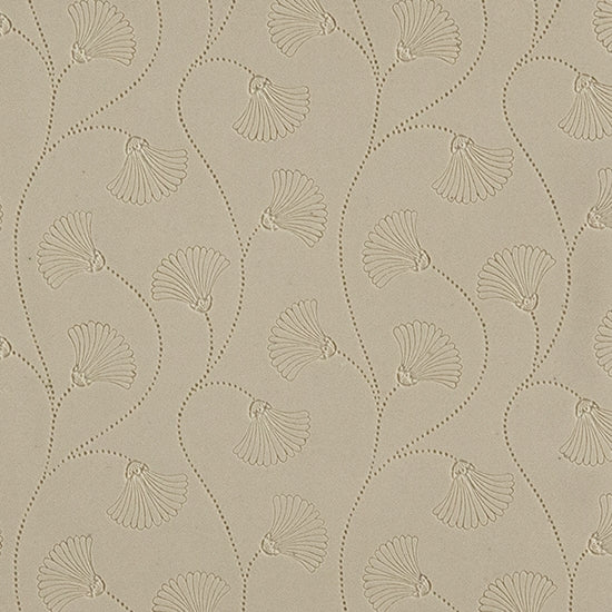 Texture Tile - Dotted Vines Embossed. Beige Texture Tiles are flexible, washable and can be used with any soft clay. Spritz with CoolSlip or dust on Dry Powder Release for stick-free impressions when using metal clay and polymer clay.