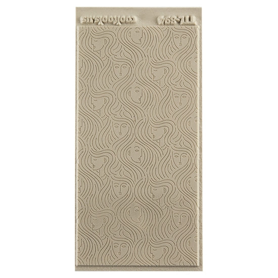 Texture Tile - In the Wind Embossed. Beige Texture Tiles are flexible, washable and can be used with any soft clay. Spritz with CoolSlip or dust on Dry Powder Release for stick-free impressions when using metal clay and polymer clay.