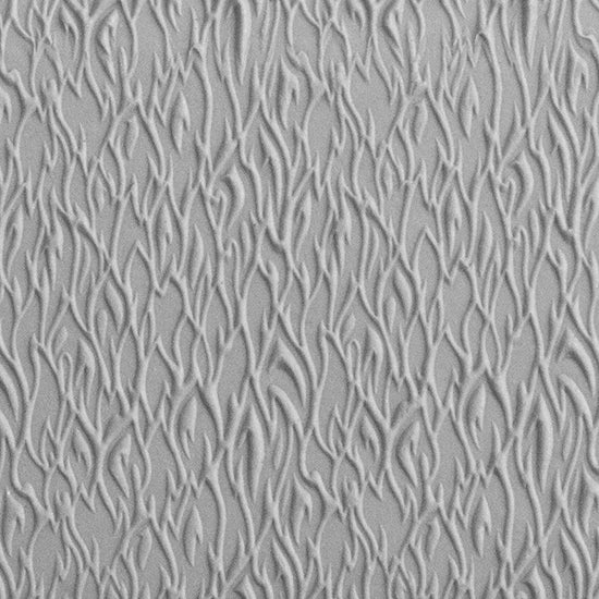 Texture Tile - Flames Embossed sample rolled into clay