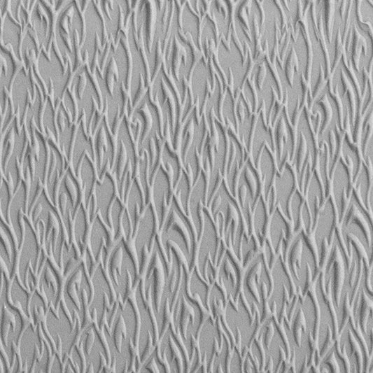 Texture Tile - Flames Embossed sample rolled into clay