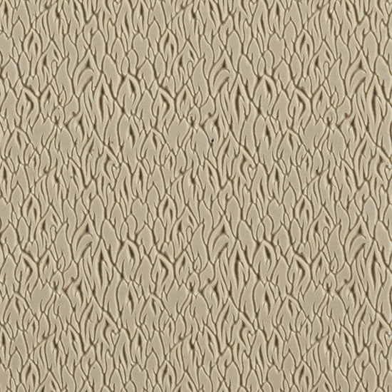 Texture Tile - Flames Embossed. Beige Texture Tiles are flexible, washable and can be used with any soft clay. Spritz with CoolSlip or dust on Dry Powder Release for stick-free impressions when using metal clay and polymer clay.