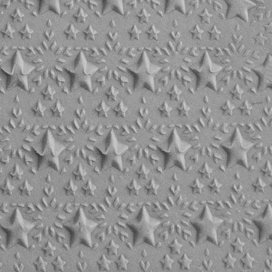 Texture Tile - Stars & Stripes Embossed sample rolled into clay