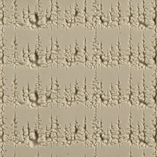 Texture Tile - Wisconsin Pines Embossed. Beige Texture Tiles are flexible, washable and can be used with any soft clay. Spritz with CoolSlip or dust on Dry Powder Release for stick-free impressions when using metal clay and polymer clay.