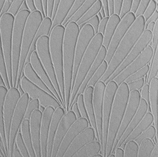 Texture Tile - In the Current Embossed sample rolled into clay