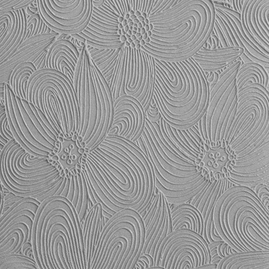 Texture Tile - Whimsy Lines Embossed sample rolled into clay