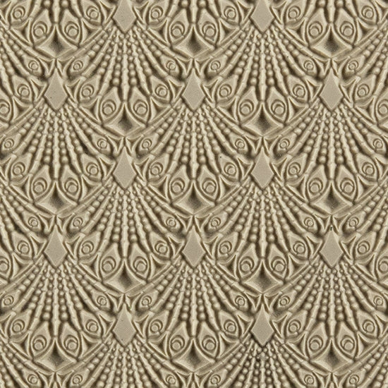 Texture Tile - Deco Drops Embossed. Beige Texture Tiles are flexible, washable and can be used with any soft clay. Spritz with CoolSlip or dust on Dry Powder Release for stick-free impressions when using metal clay and polymer clay.