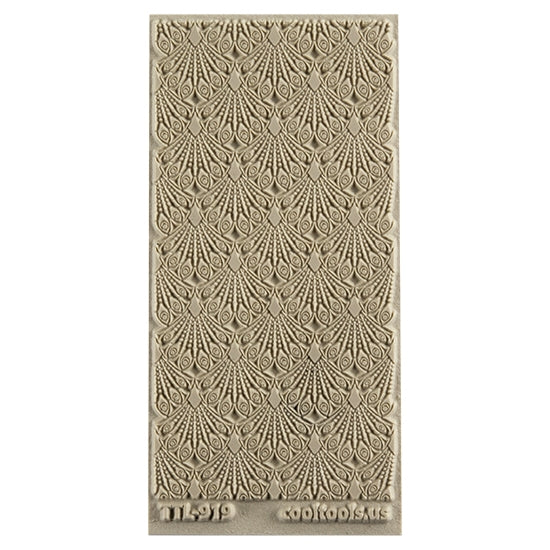 Texture Tile - Deco Drops Embossed. Beige Texture Tiles are flexible, washable and can be used with any soft clay. Spritz with CoolSlip or dust on Dry Powder Release for stick-free impressions when using metal clay and polymer clay.