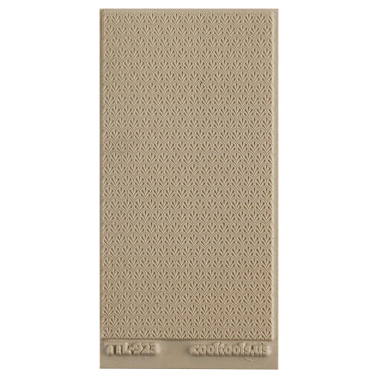 Texture Tile - Art Deco Wallpaper. Beige Texture Tiles are flexible, washable and can be used with any soft clay. Spritz with CoolSlip or dust on Dry Powder Release for stick-free impressions when using metal clay and polymer clay.