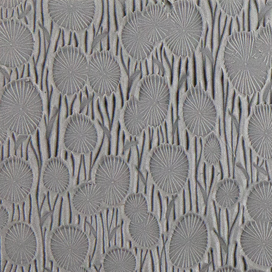 Texture Tile - Dandelion Field sample rolled into clay