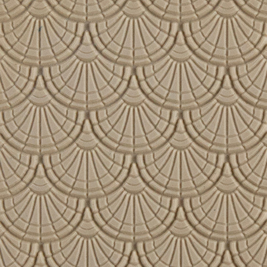 Texture Tile - Stretched Mosaic Mantra. Beige Texture Tiles are flexible, washable and can be used with any soft clay. Spritz with CoolSlip or dust on Dry Powder Release for stick-free impressions when using metal clay and polymer clay.