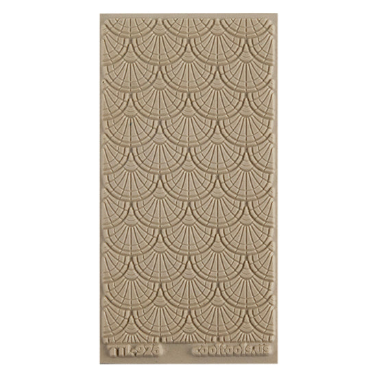 Texture Tile - Stretched Mosaic Mantra. Beige Texture Tiles are flexible, washable and can be used with any soft clay. Spritz with CoolSlip or dust on Dry Powder Release for stick-free impressions when using metal clay and polymer clay.