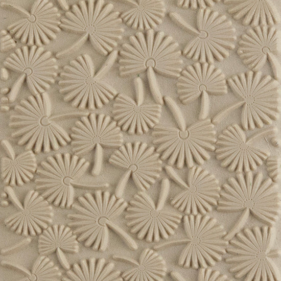 Texture Tile - Coastal Foliage. Beige Texture Tiles are flexible, washable and can be used with any soft clay. Spritz with CoolSlip or dust on Dry Powder Release for stick-free impressions when using metal clay and polymer clay.