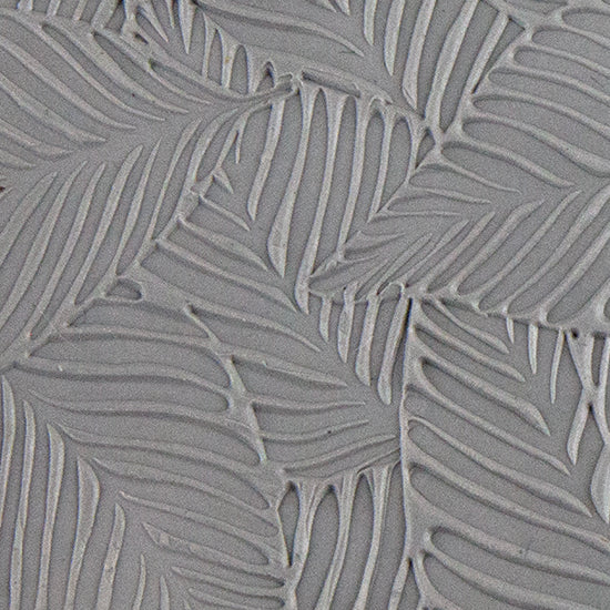 Texture Tile - Palm Leaves sample rolled into clay