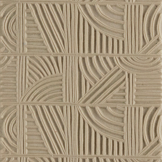 Texture Tile - Line Doodles. Beige Texture Tiles are flexible, washable and can be used with any soft clay. Spritz with CoolSlip or dust on Dry Powder Release for stick-free impressions when using metal clay and polymer clay.