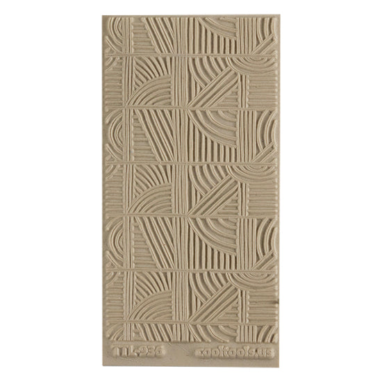 Texture Tile - Line Doodles. Beige Texture Tiles are flexible, washable and can be used with any soft clay. Spritz with CoolSlip or dust on Dry Powder Release for stick-free impressions when using metal clay and polymer clay.