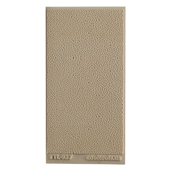 Texture Tile - Morphogenesis. Beige Texture Tiles are flexible, washable and can be used with any soft clay. Spritz with CoolSlip or dust on Dry Powder Release for stick-free impressions when using metal clay and polymer clay.