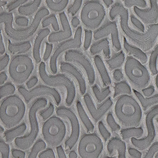 Texture Tile - Abstract Doodles sample rolled into clay