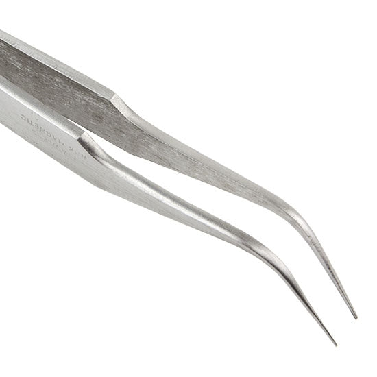 Tweezers - Stainless Steel Extra Fine Precision Bent Tip