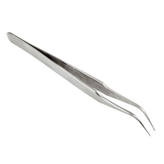 Tweezers - Stainless Steel Extra Fine Precision Bent Tip