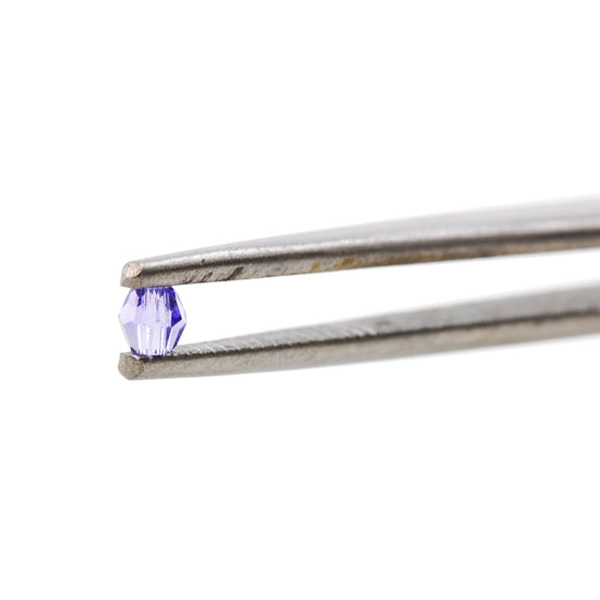 Tweezers - Stainless Steel Cross-lock holding purple crytal