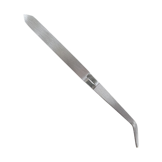 Tweezers - Stainless Steel Cross-lock Tweezers with Bent Tip