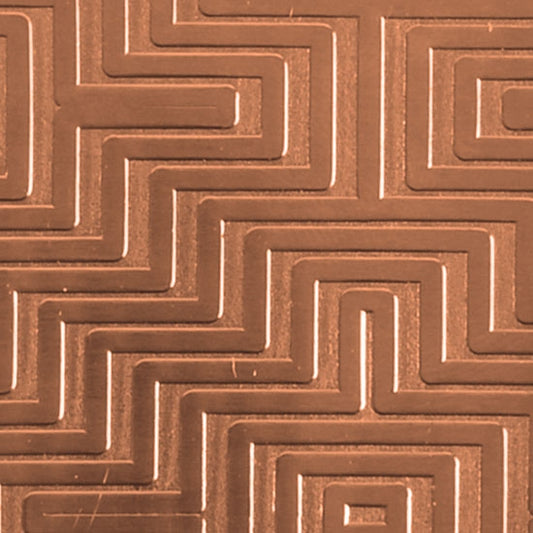 Textured Metal - Mayan Maze - Copper