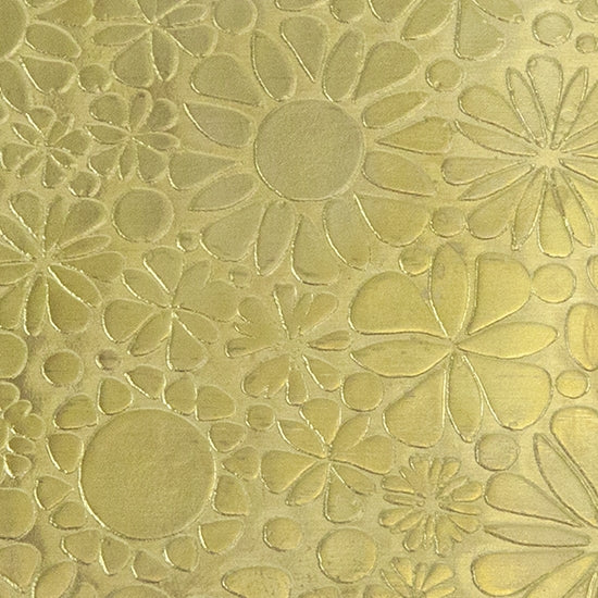 Textured Metal - Flower Patch brass