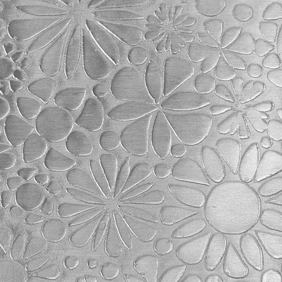 Textured Metal - Flower Patch silver