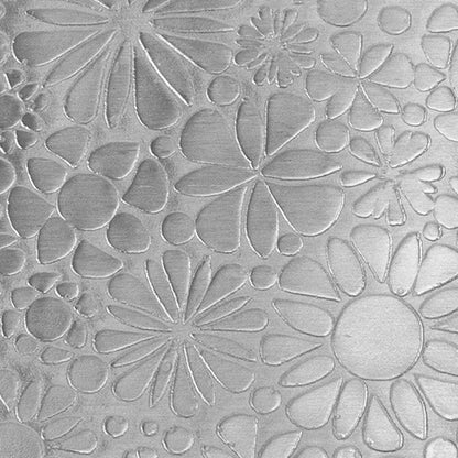 Textured Metal - Flower Patch silver