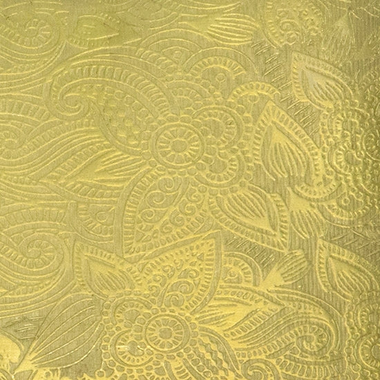 Textured Metal - Faint Paisley brass