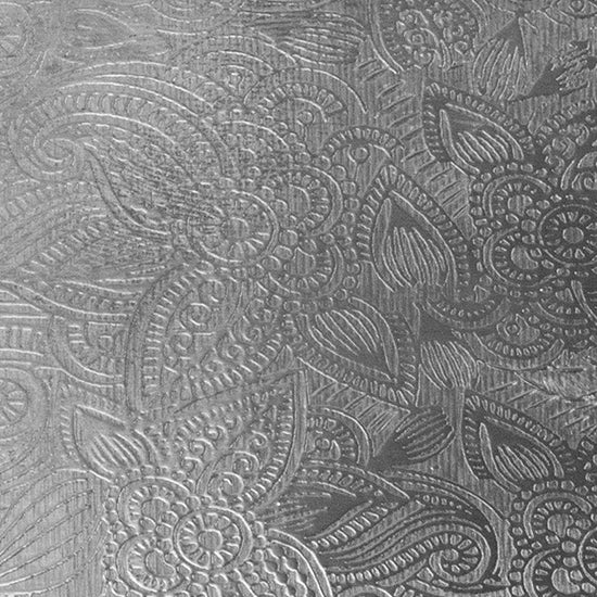 Textured Metal - Faint Paisley silver