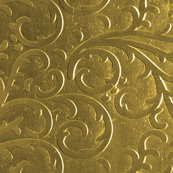 Textured Metal - Fancy Flourish - Brass 22 gauge