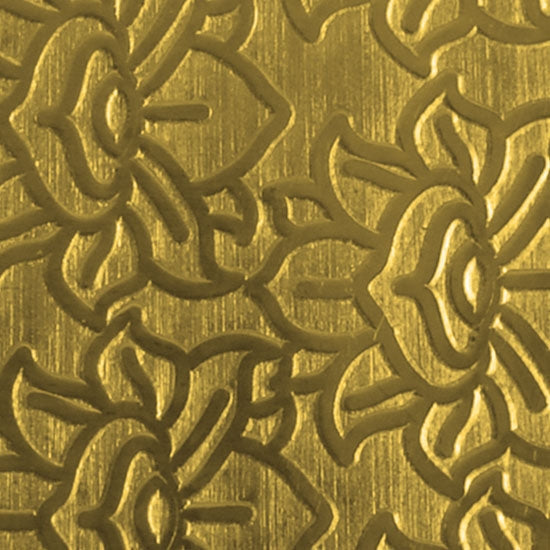 Textured Metal - Lotus Waterfall - Brass 22 gauge