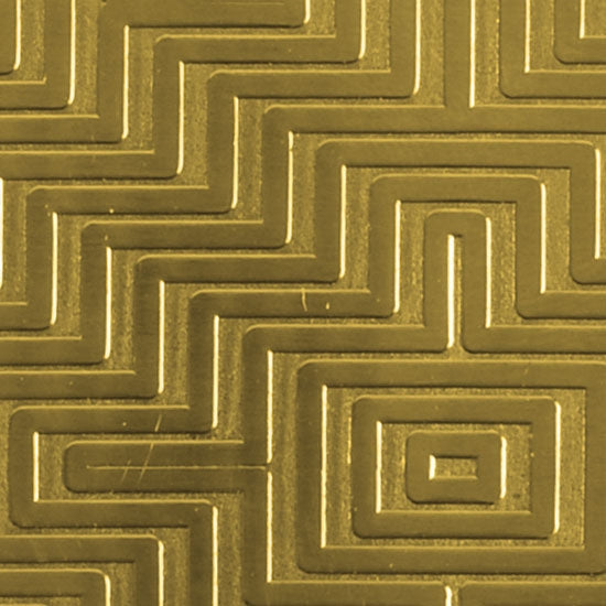 Textured Metal - Mayan Maze - Brass 22 gauge