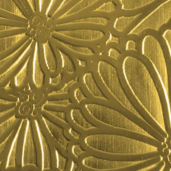 Textured Metal - Spontaneous Bloom - Brass 22 gauge