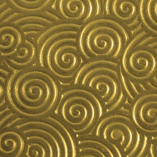 Textured Metal - Curly Swirly - Brass 22 gauge