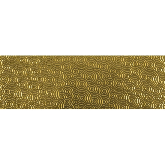 Textured Metal - Curly Swirly - Brass 22 gauge