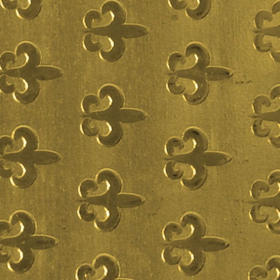 Textured Metal - Fleur de Lis Parade - Brass 22 gauge