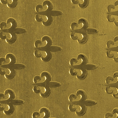 Textured Metal - Fleur de Lis Parade - Brass 22 gauge