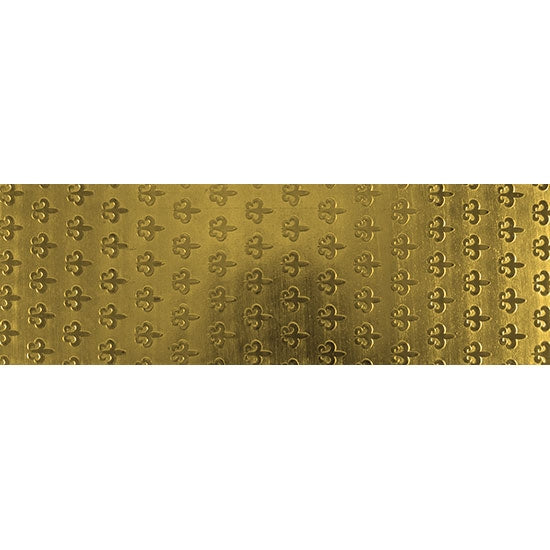 Textured Metal - Fleur de Lis Parade - Brass 22 gauge