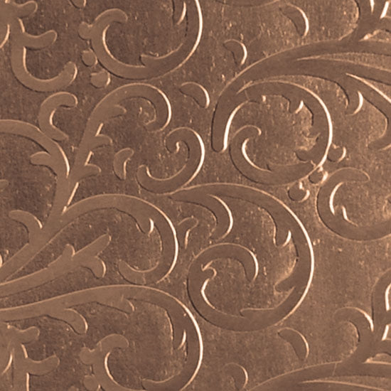 Textured Metal - Fancy Flourish - Bronze 22 gauge